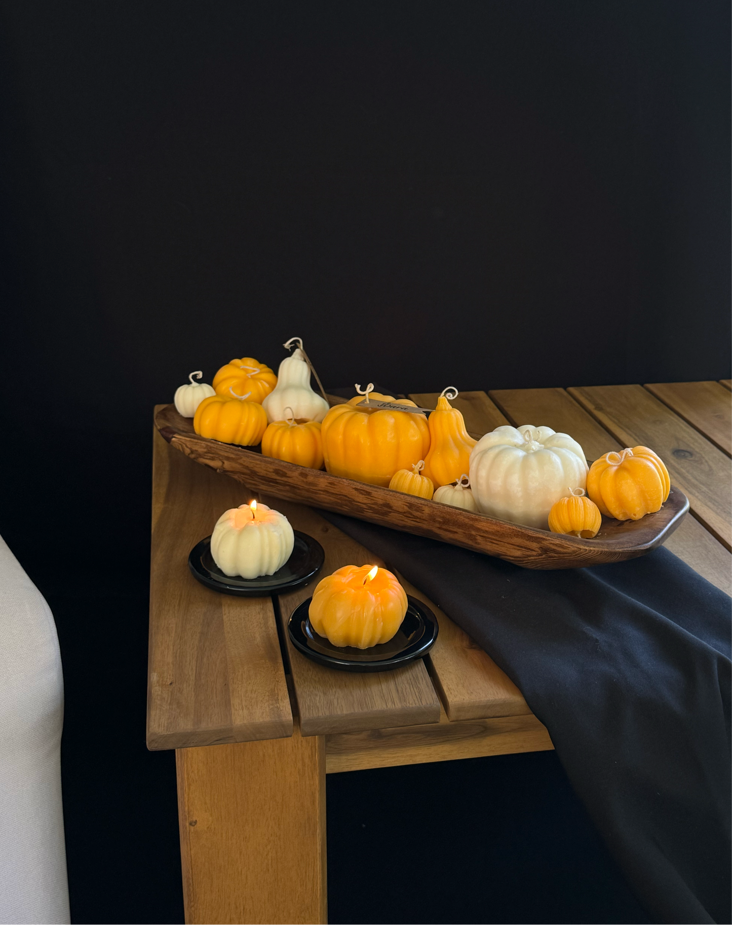 Vela de calabaza mediana