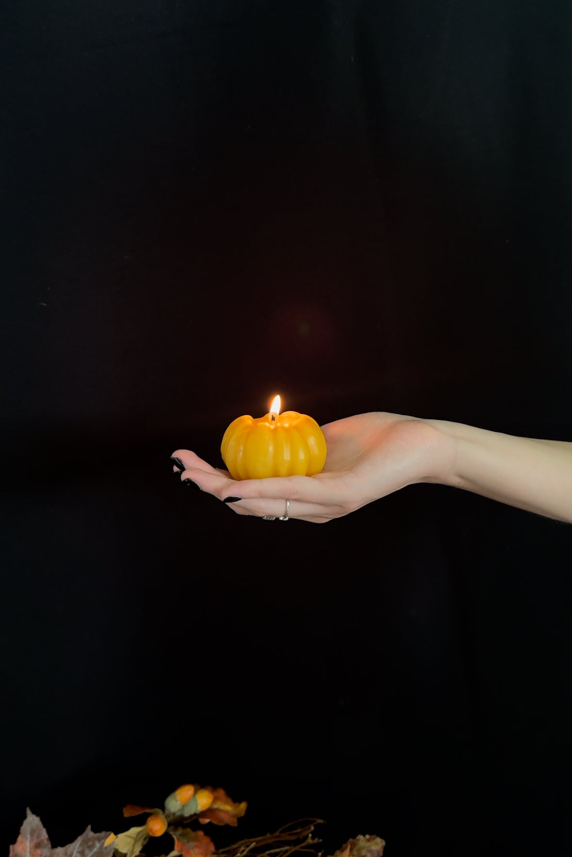 Vela de calabaza mediana