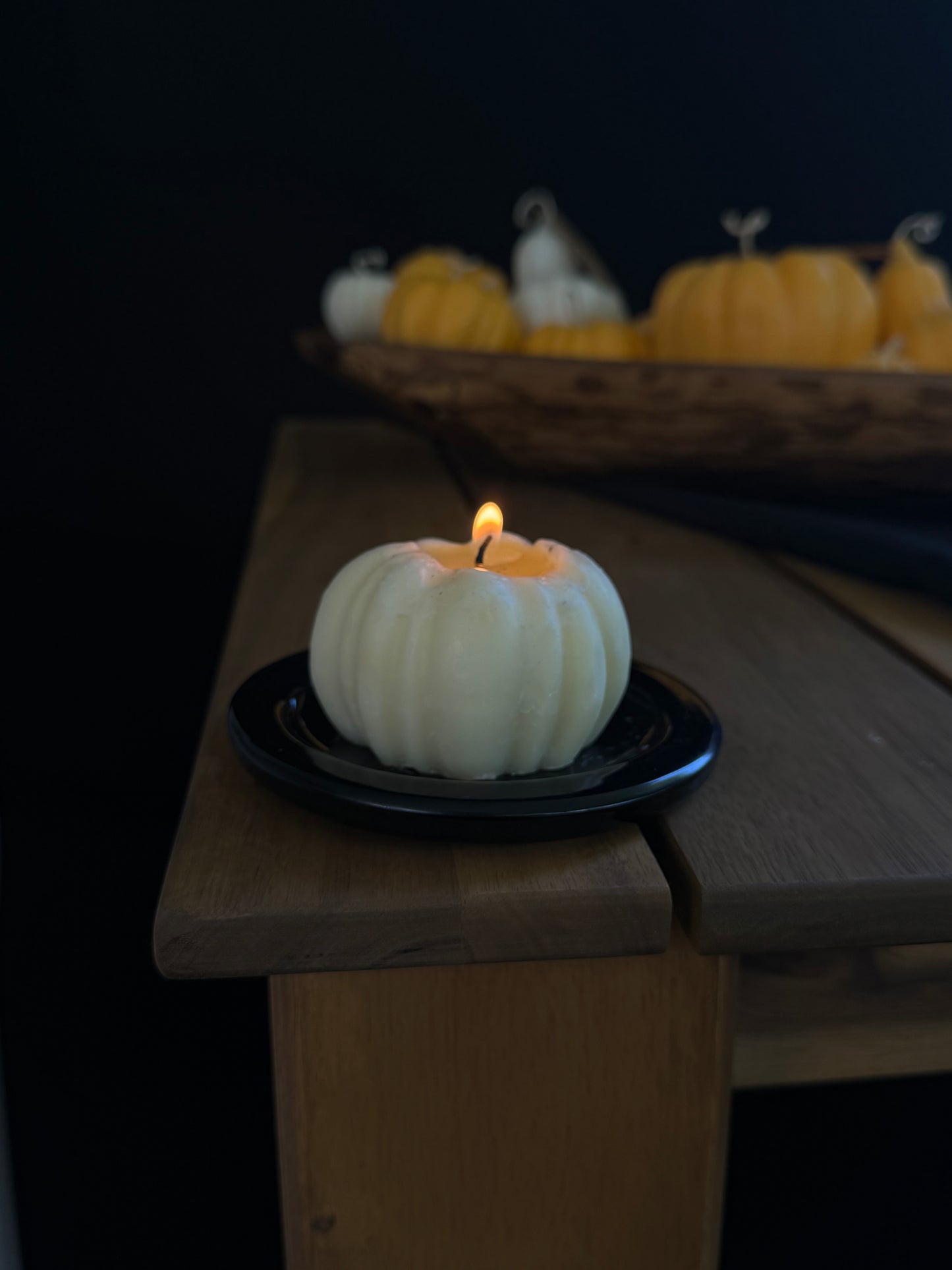 Vela de calabaza mediana