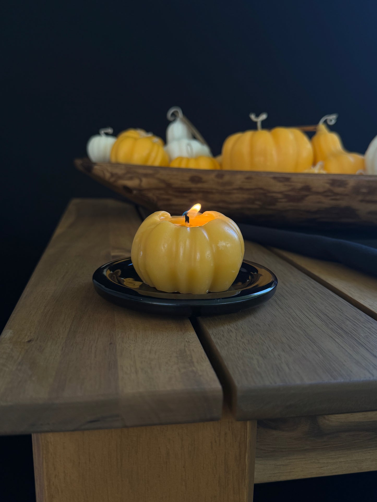 Vela de calabaza mediana