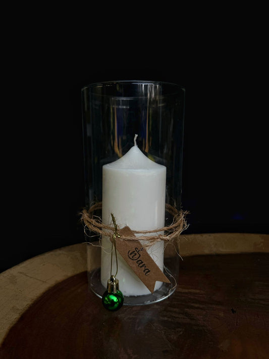 Vela Cirio en Vidrio